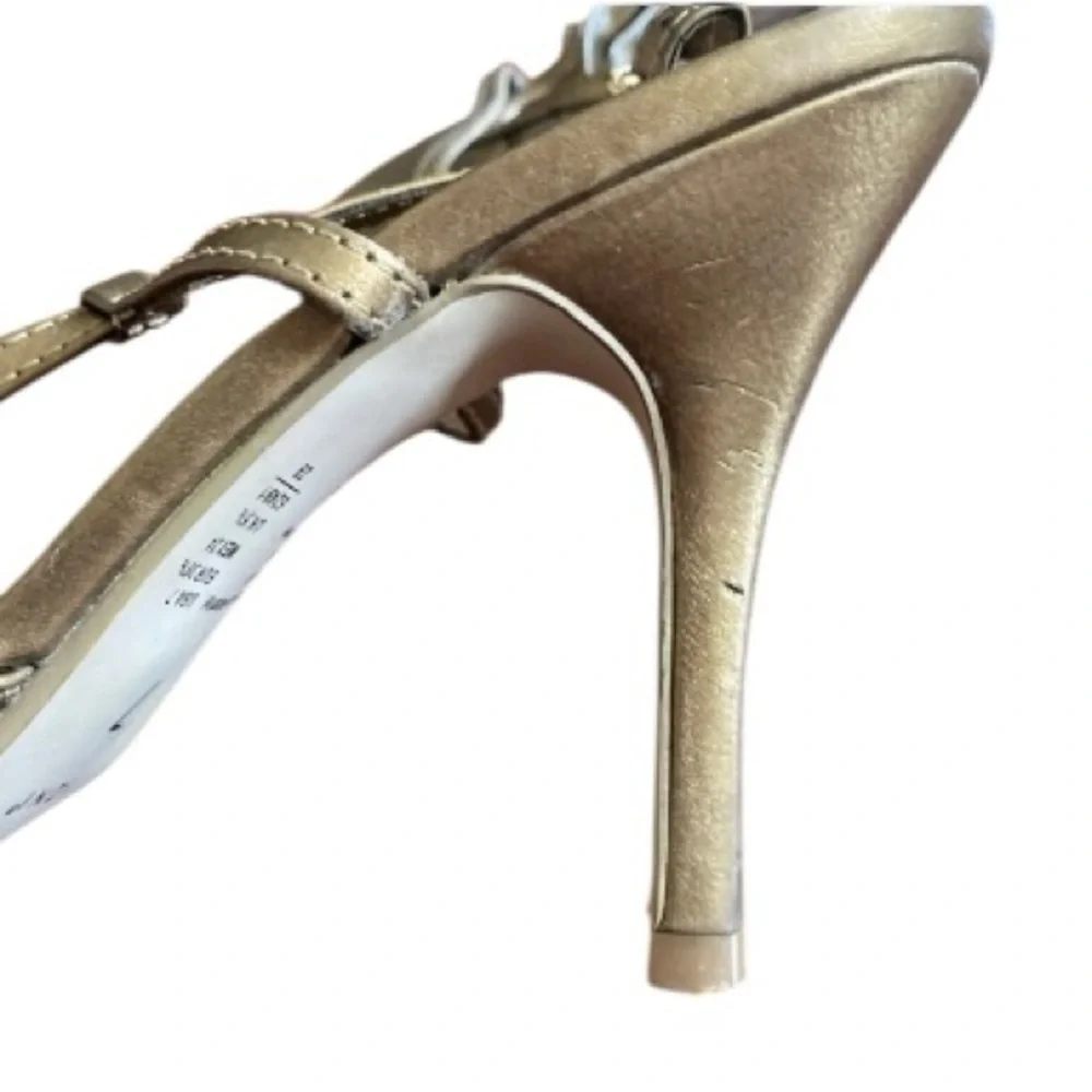 FIONI Gold Evening party cocktail Strappy Heels size 7 - Picture 3 of 8
